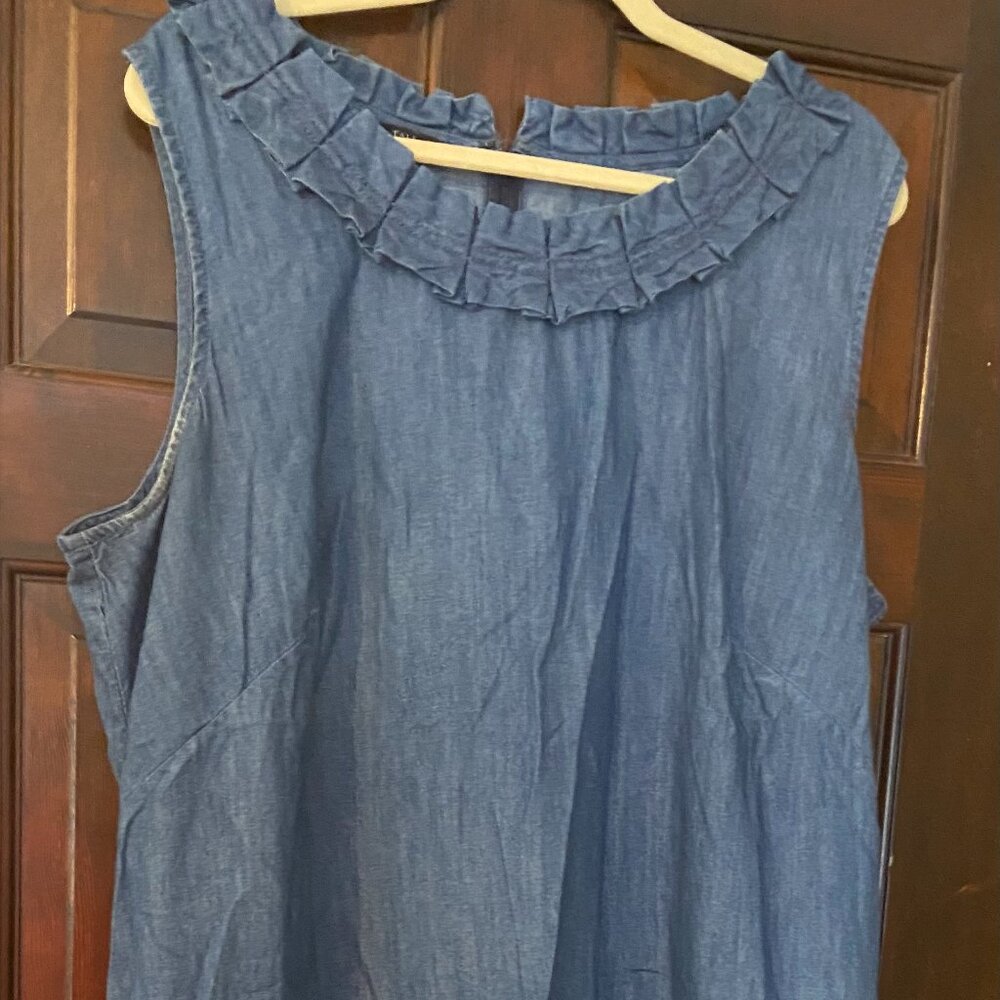 Talbots women plus Chambray Shift Dress 18W